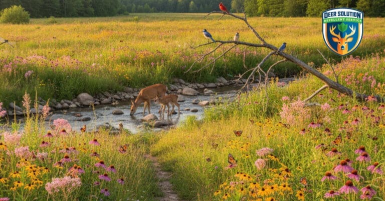 Vibrant garden with redvein enkianthuses, reflecting eco-friendly practices and showing do deer eat redvein enkianthuses.