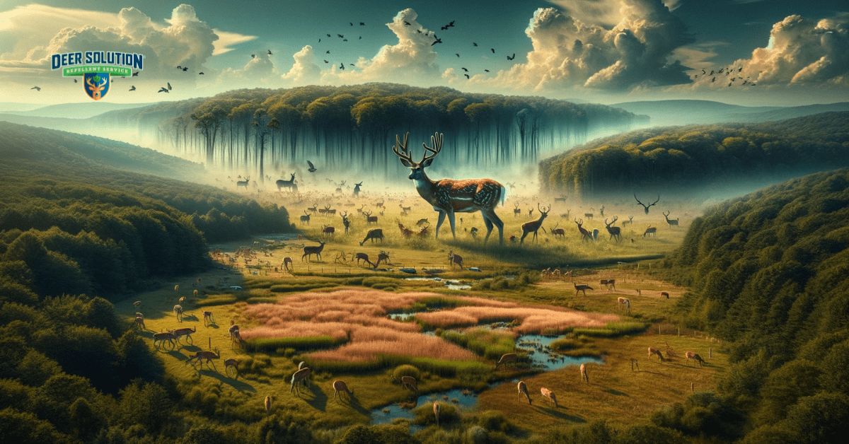 Landscape view in Caroline County, depicting the deer overpopulation dilemma and its ecological effects.