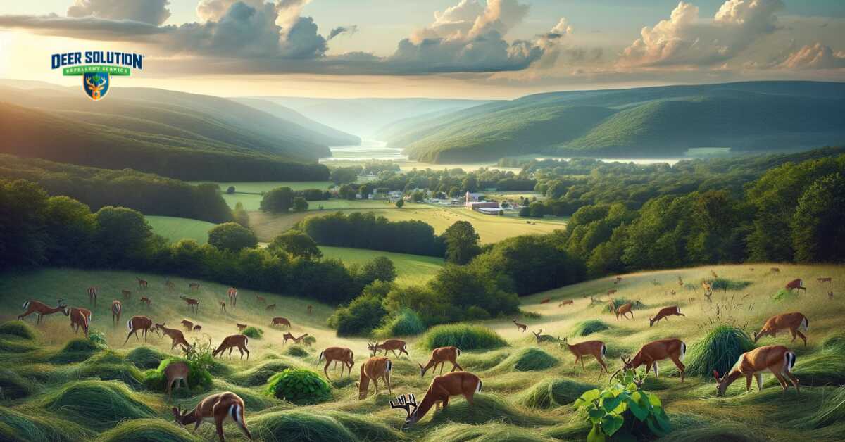 Serene landscape of Cecil County depicting the deer dilemma as a balance between nature and nurture