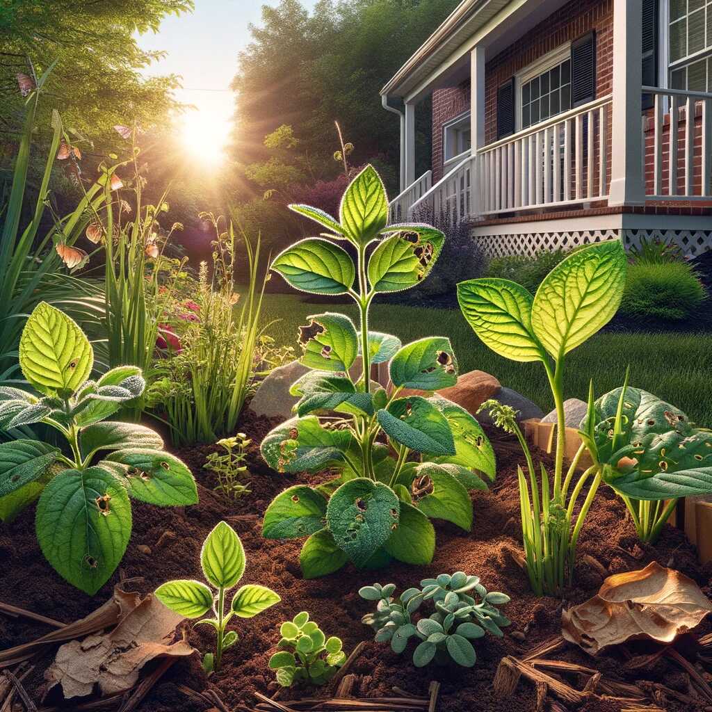 Close-up of a Cecil County garden, showing the delicate balance between nature and nurture amid deer challenges