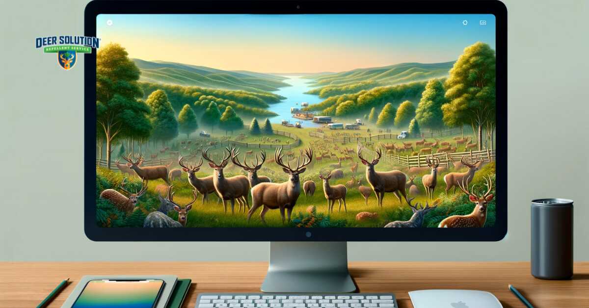 Reimagined landscape of Garrett County depicting the deer population dilemma and efforts for sustainable management