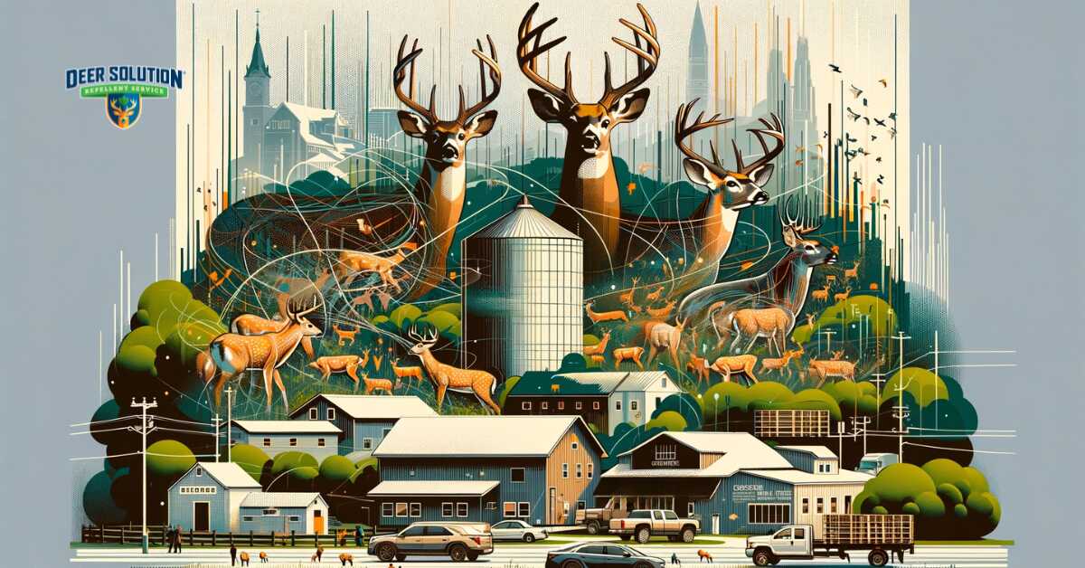 An abstract representation of the challenges posed by deer overpopulation in Monroe County, NY